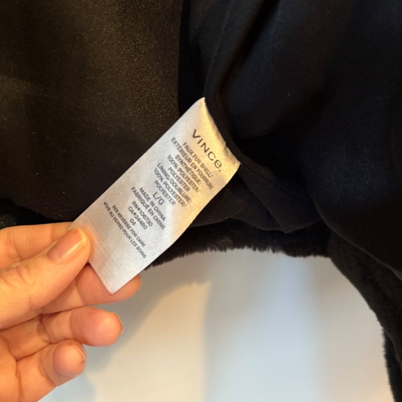 Vince Faux Fur Black size Large - Picture 14 of 14